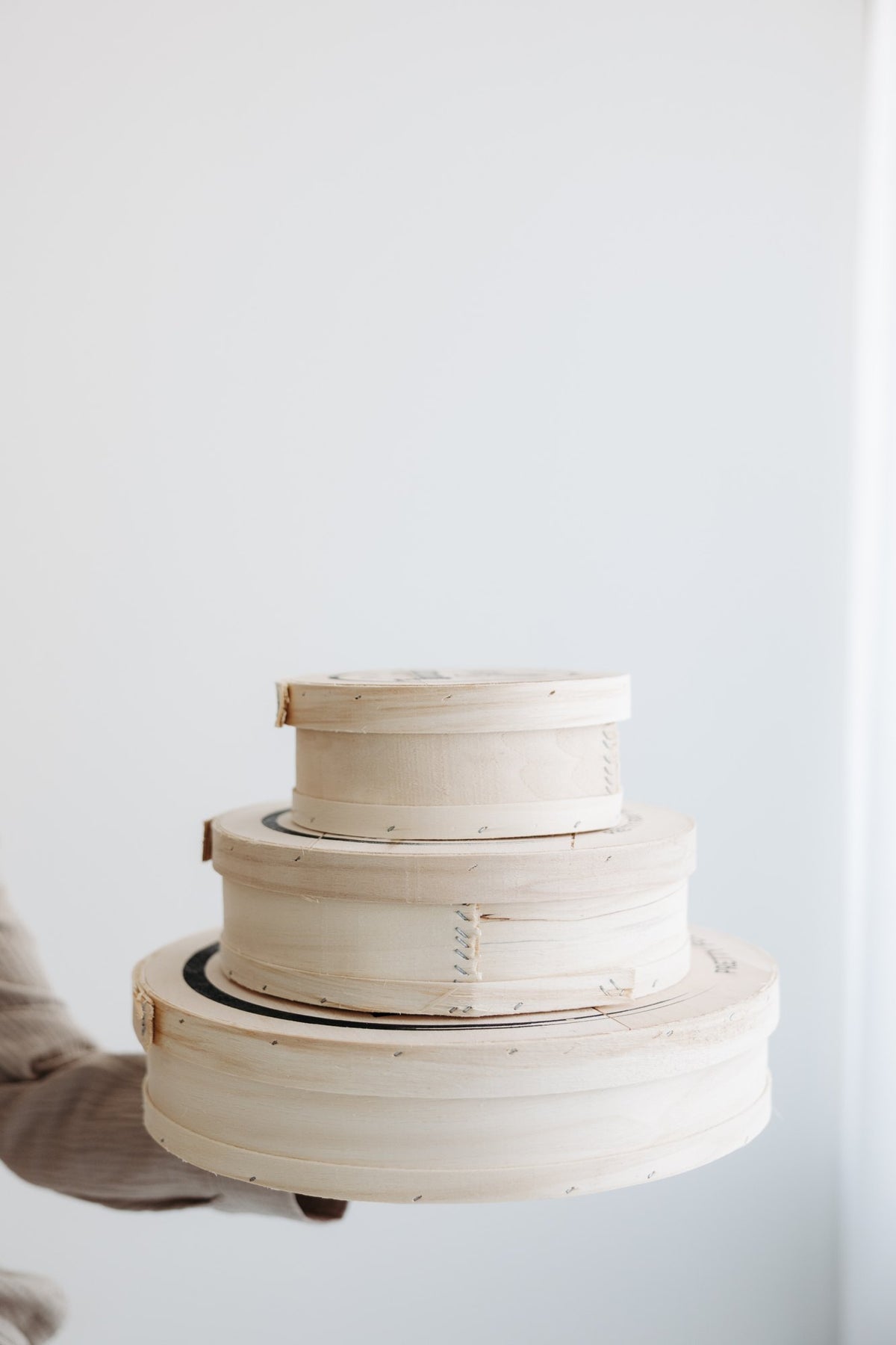 The Keepsake wooden cheese boxes in three sizes, yours to keep after the small charcuterie board is gone