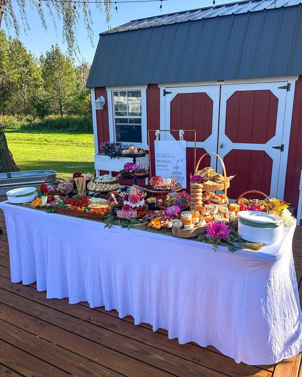 Backyard wedding: grazing table by That Girl Brie